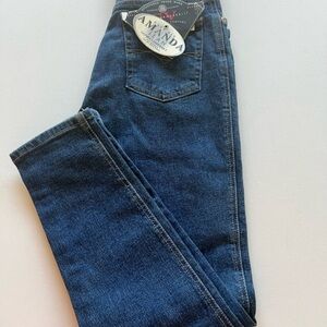 NWT Gloria Vanderbilt Amanda Original Jeans Tapered Leg Blue Size 8 Petite (D3)
